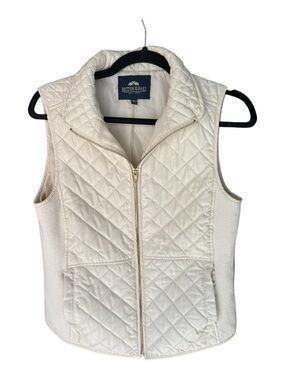 British Khaki Cream Quilted Sleeveless Jacket